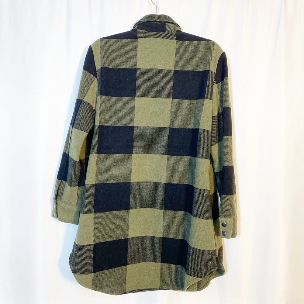 Steve Madden Eldridge Buffalo Plaid
Coat Shirt Jacket Shacket Olive Sage Green - Picture 5 of 13